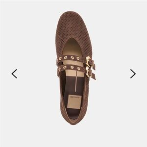 Dolce Vita Baylee Grommet Brown Double Strap Flats